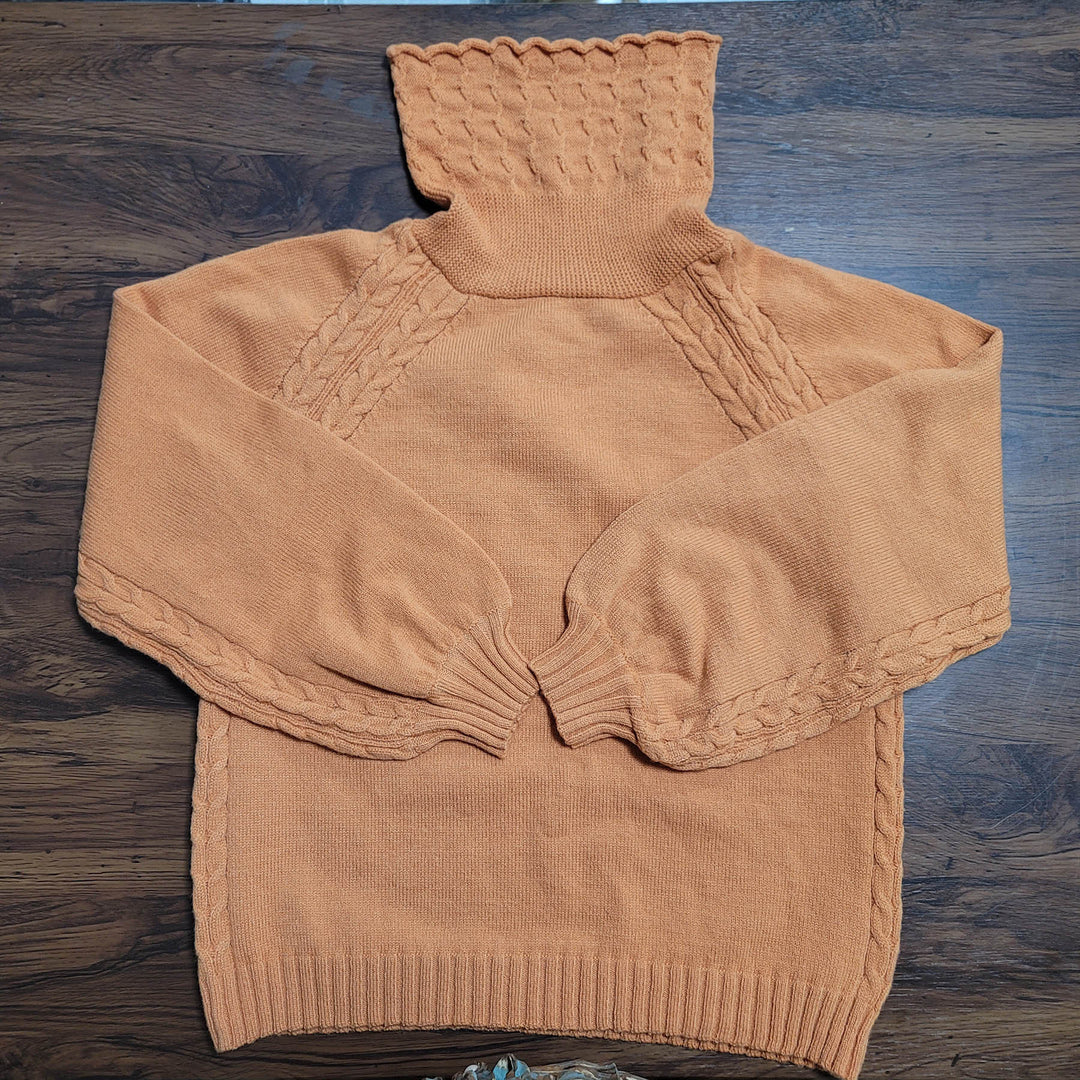Pull femme avec col roulé et design en câble texturé Chic & Stil