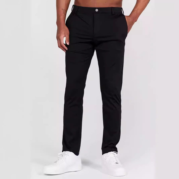 Lune London elastic slim fit chinos for men