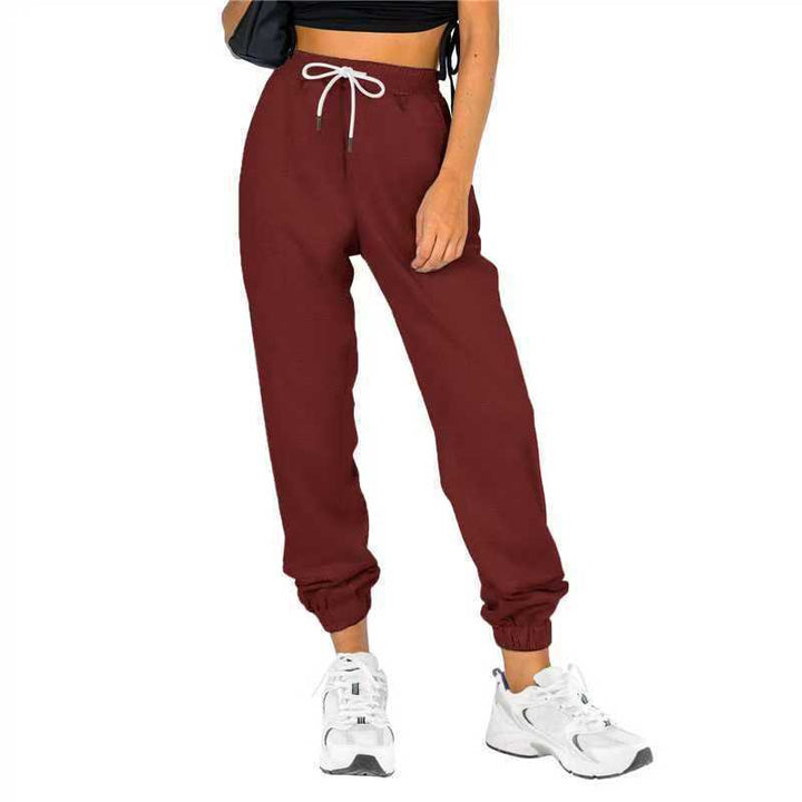 Pantalon de jogging sportif pour femmes avec cordon de serrage pratique et taille élastique Chic & Stil