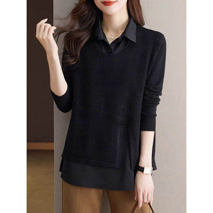 Pull en tricot pour femmes avec un design en couches et une texture harmonieuse Lune London
