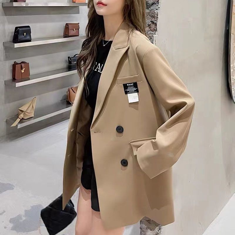Blazer oversize pour femmes en tissu texturé Chic & Stil
