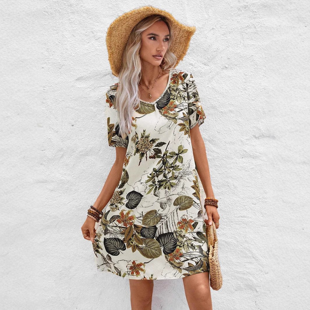 Lune London Floral Print Casual Dress for Women
