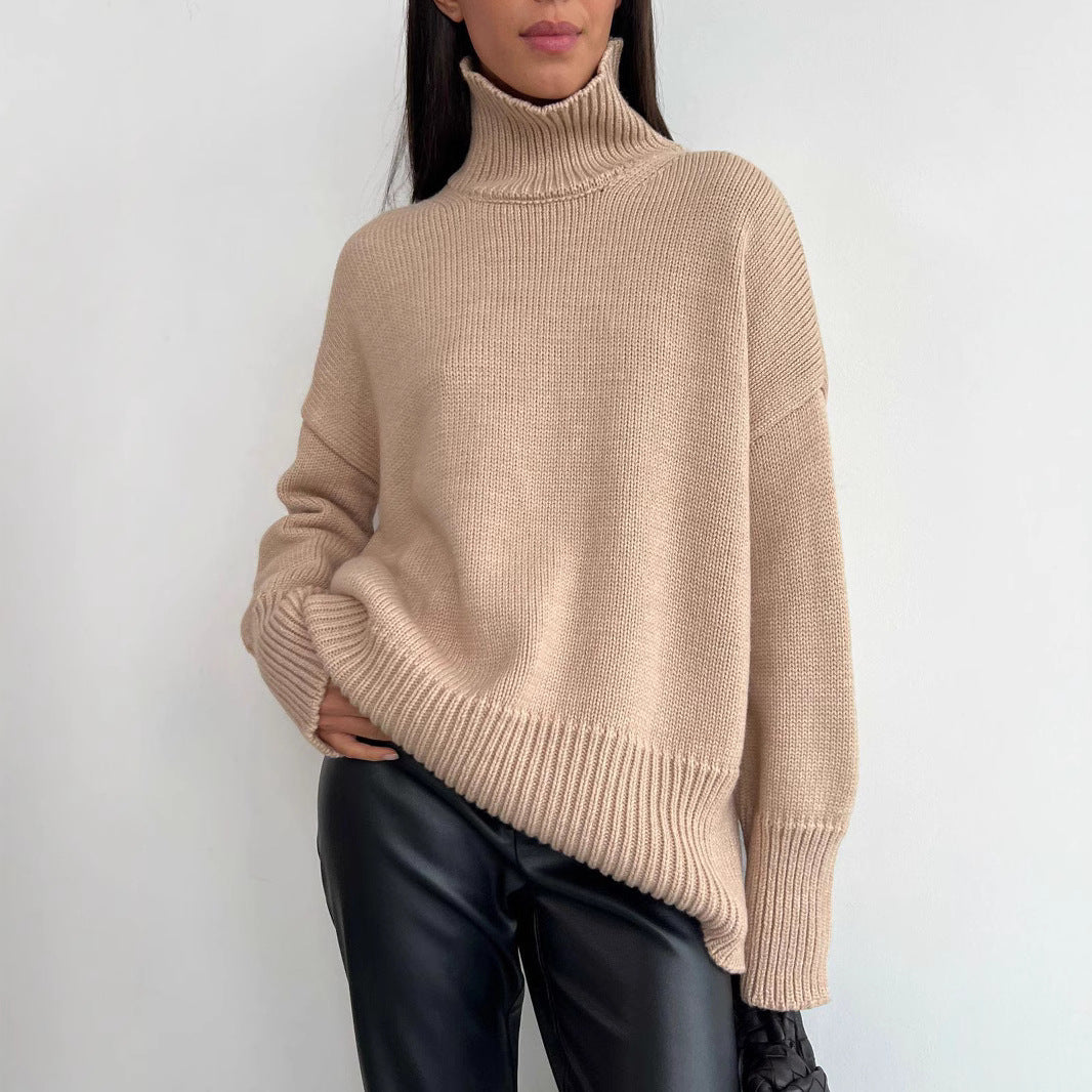 Oversized turtleneck sweater for women in soft knit Lune London