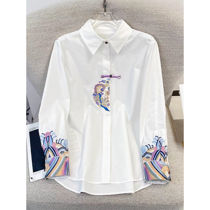 Embroidered collar shirt for women Lune London