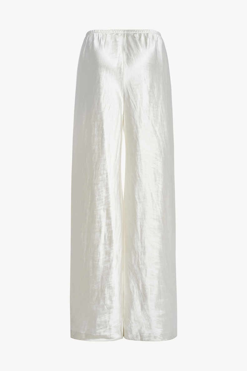 Pantalons élégants et fluides pour femmes à taille haute en satin de haute qualité Chic & Stil