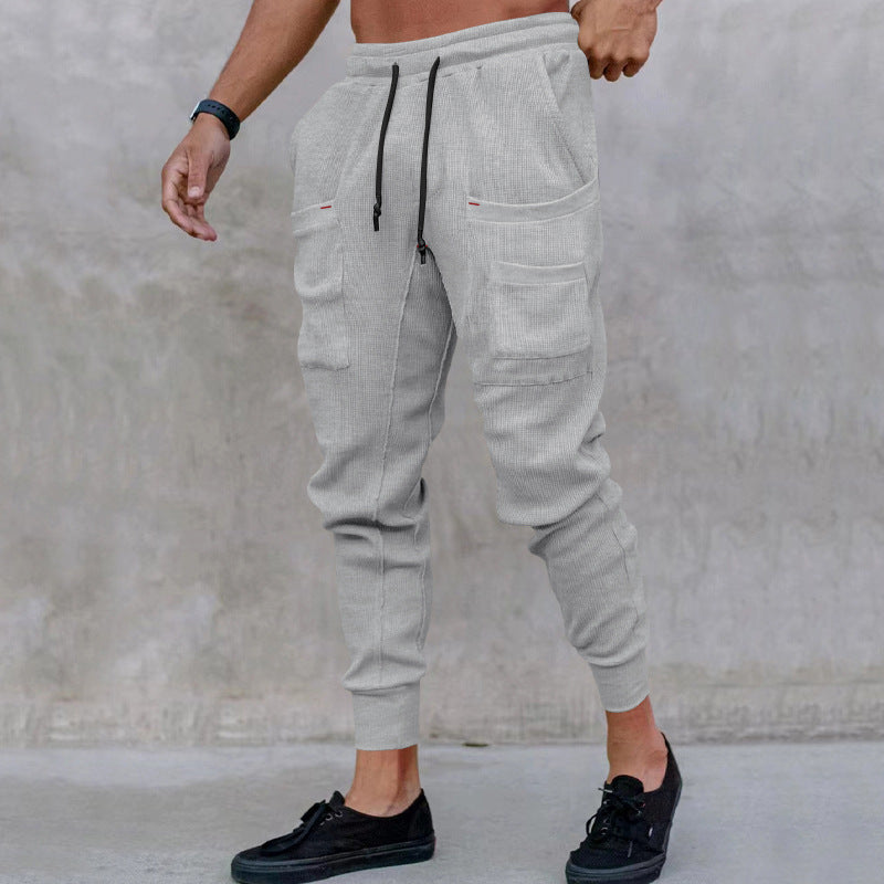 Trendy utility pants for men with elastic waistband and practical pockets Lune London