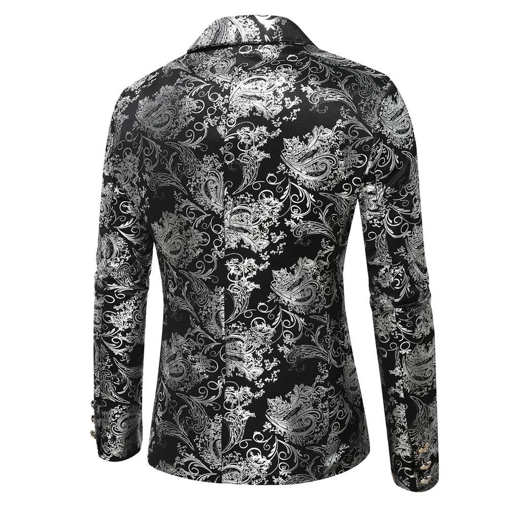 Men's Elegant Gold Pattern Blazer Lune London