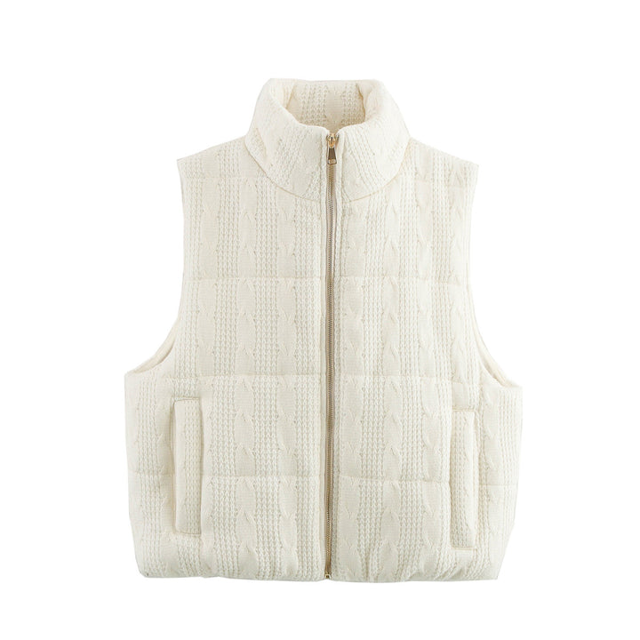 Ladies quilted vest with high-quality knit pattern and practical pockets Lune London