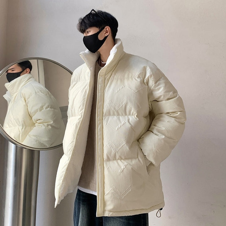 Oversized down jacket for men with high collar and elastic cuffs Lune London