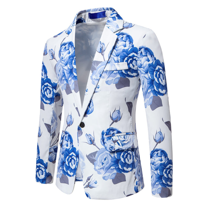 Elegant blazer for men with chic floral design and style