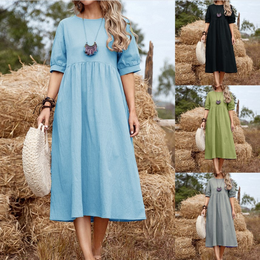 Lune London casual cotton midi dress for women