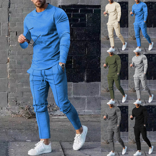 Men Long Sleeve Functional T-Shirt and Comfortable Jogging Pants Lune London