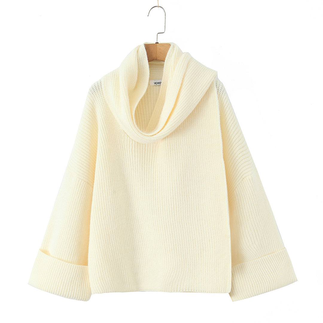 Chic turtleneck sweater in chunky knit for women Lune London