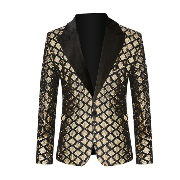 Men's sequined jacket with elegant diamond pattern Lune London