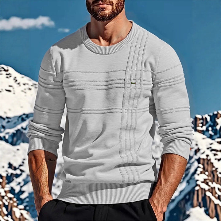 Stylish knitted sweater for men with unique texture details Lune London