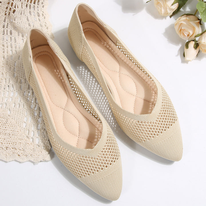 Women Pointed Toe Breathable Mesh Flats Lune London