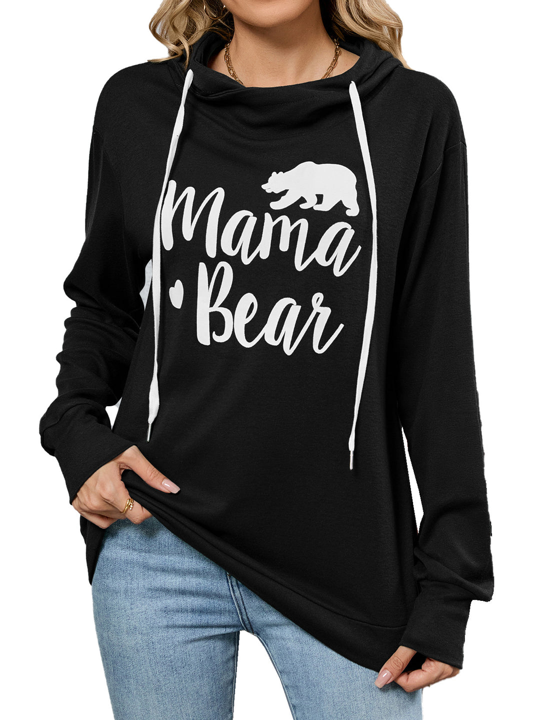 Casual hoodie for women with Lune London stamped design