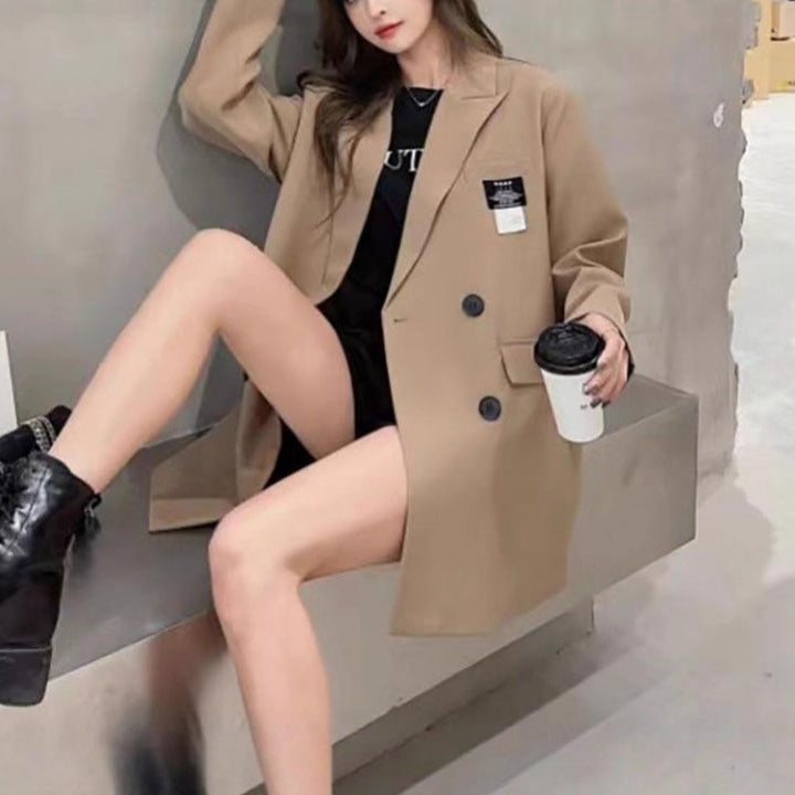 Blazer oversize pour femmes en tissu texturé Chic & Stil