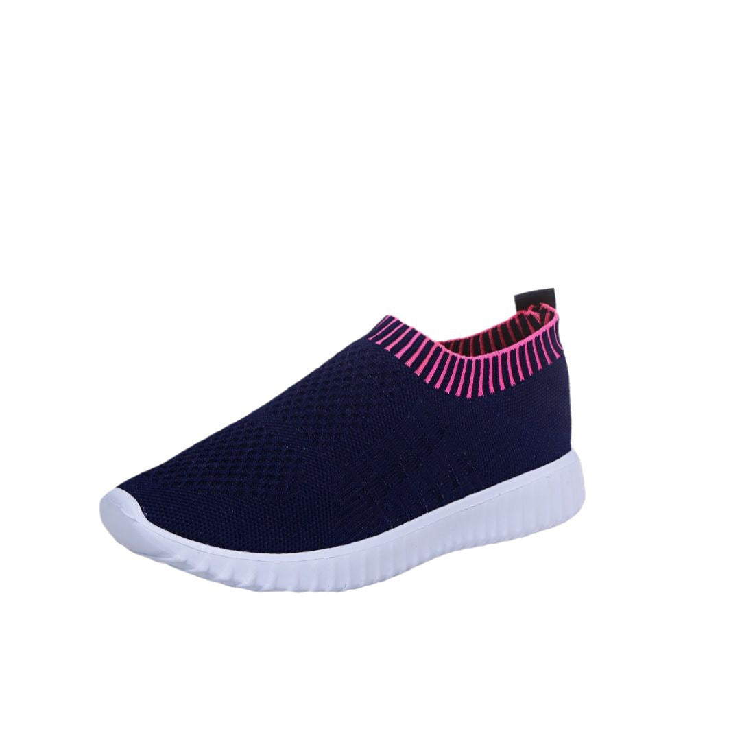 Women's Slip-On Sports Sneakers with Elastic Knit Upper and Non-Slip Sole Lune London
