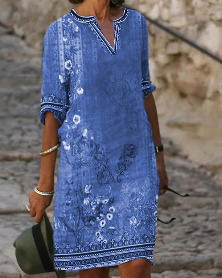 Airy summer dress for women with floral design Lune London