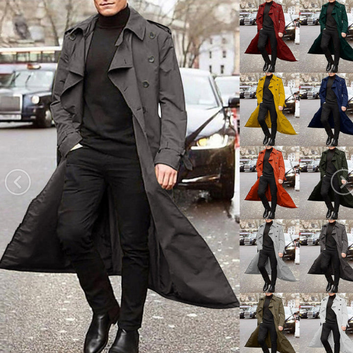 Elegant trench coat for men with double row of buttons Lune London