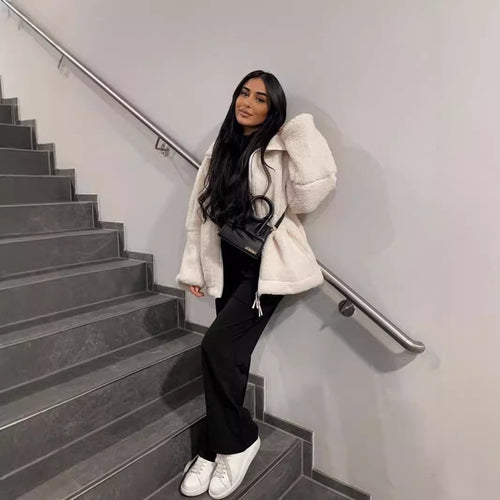 Ladies chic and stylish cuddly jacket