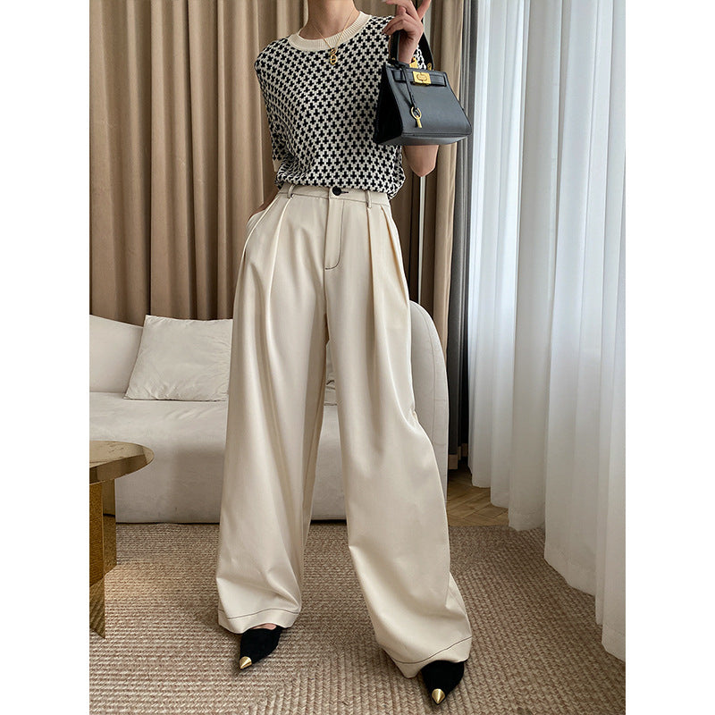 Ladies' Fashionable Short Sleeve Sweater with Graphic Pattern Chic & Stil