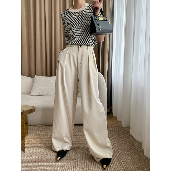 Ladies' Fashionable Short Sleeve Sweater with Graphic Pattern Chic & Stil