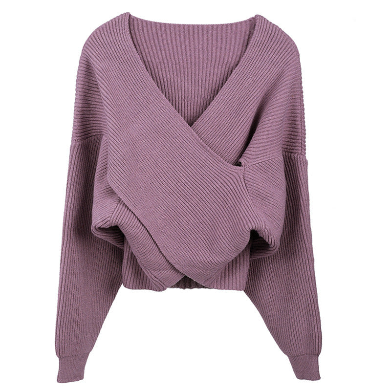 Cropped sweater women in textured material Lune London