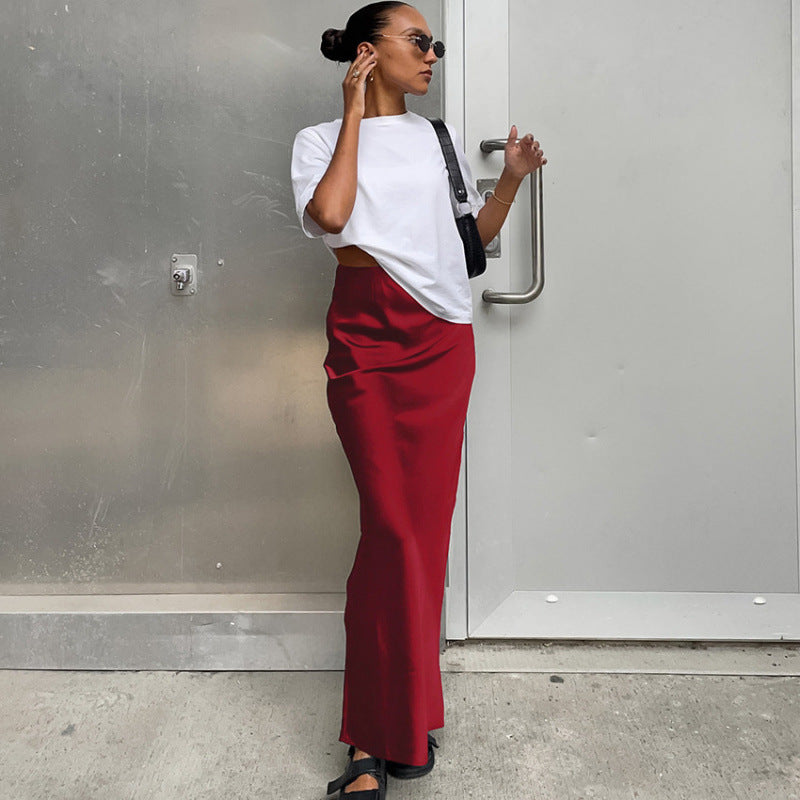 Elegant midi skirt Lune London for women