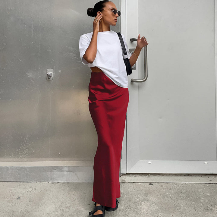 Elegant midi skirt Lune London for women