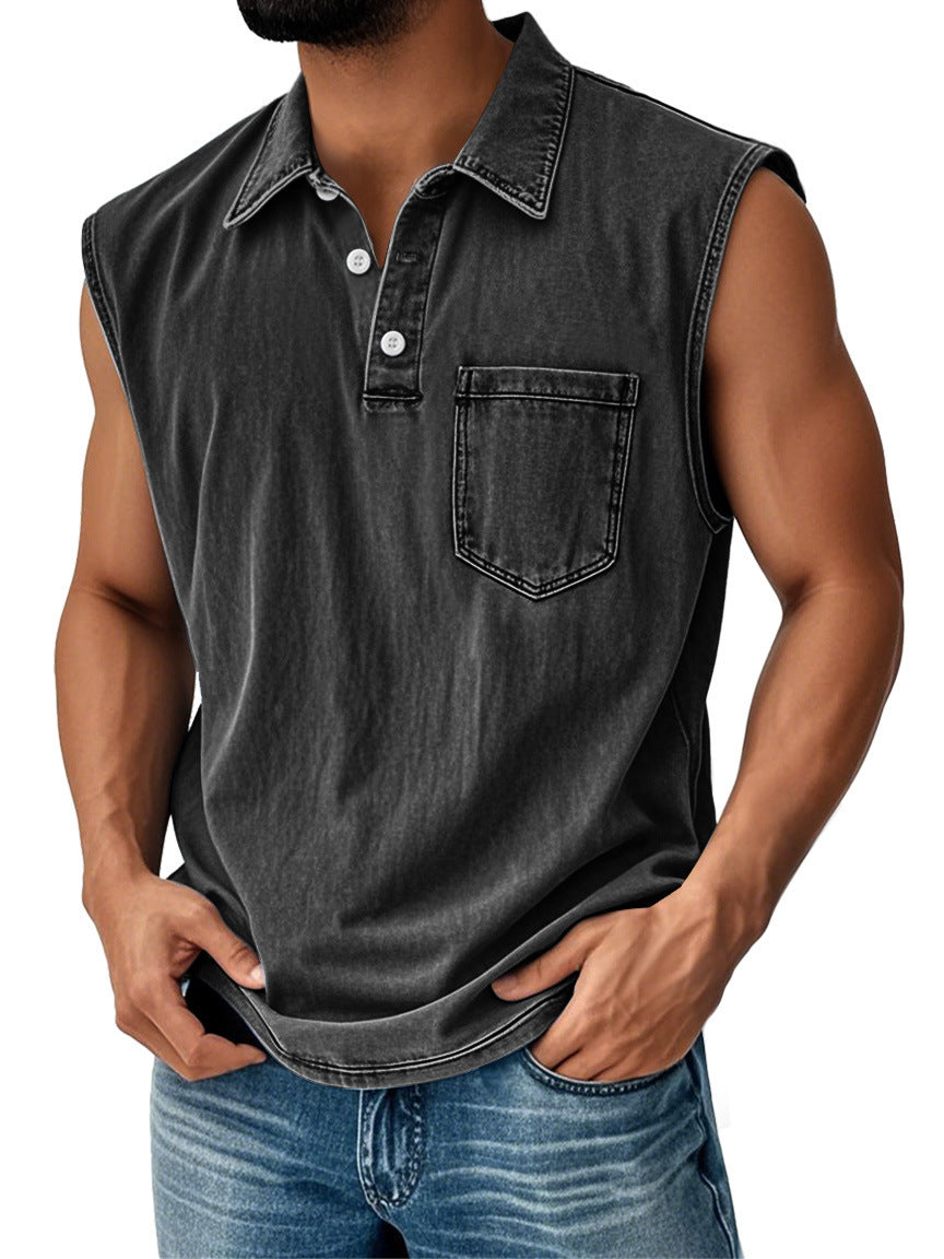 Men sleeveless polo Lune London
