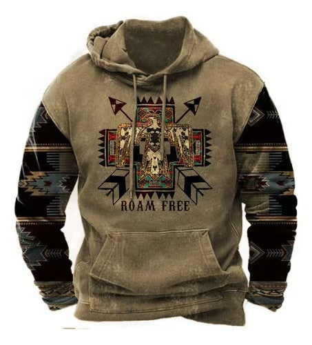 Men's hoodie with dynamic marble pattern Lune London