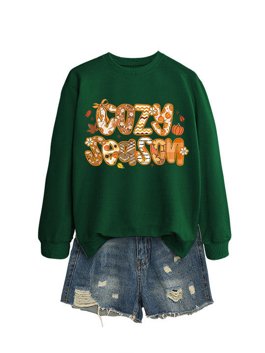 Sweatshirt féminin avec design automnal créatif et coupe décontractée Chic & Stil