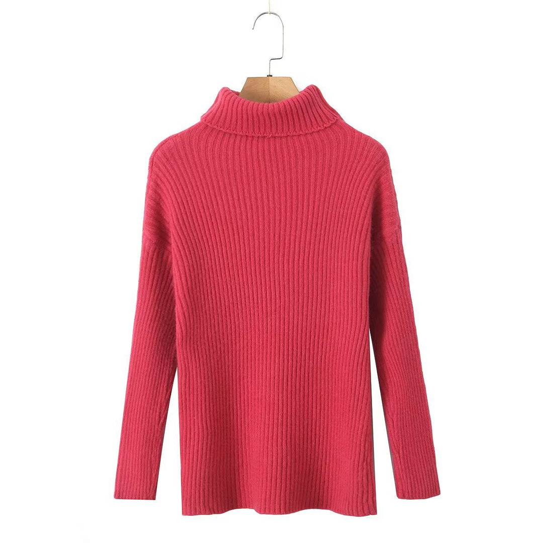 Pull en tricot épais pour femmes avec col montant Chic & Stil