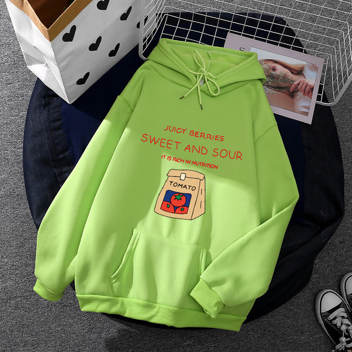Women's hoodie with unique vitamin-rich print Chic & Stil