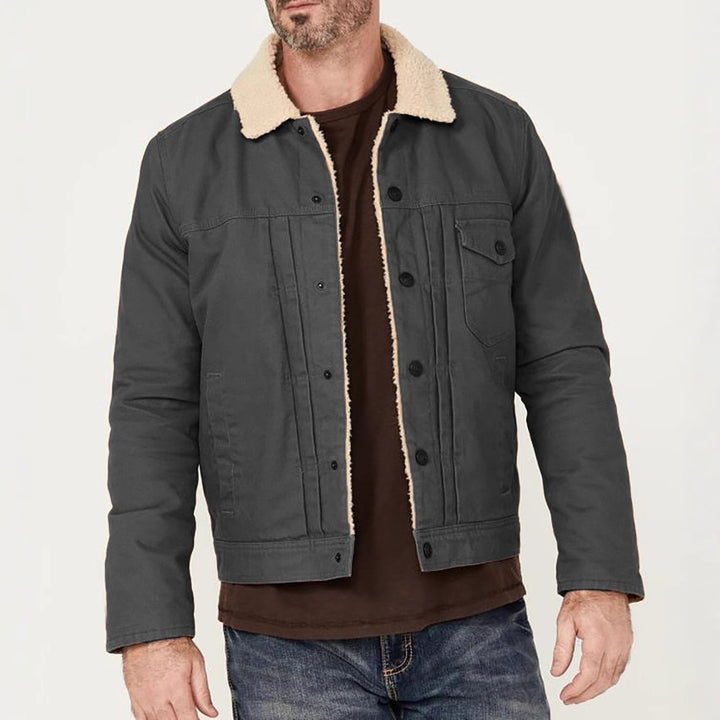Cotton patterned jacket for men with fleece lining Lune London