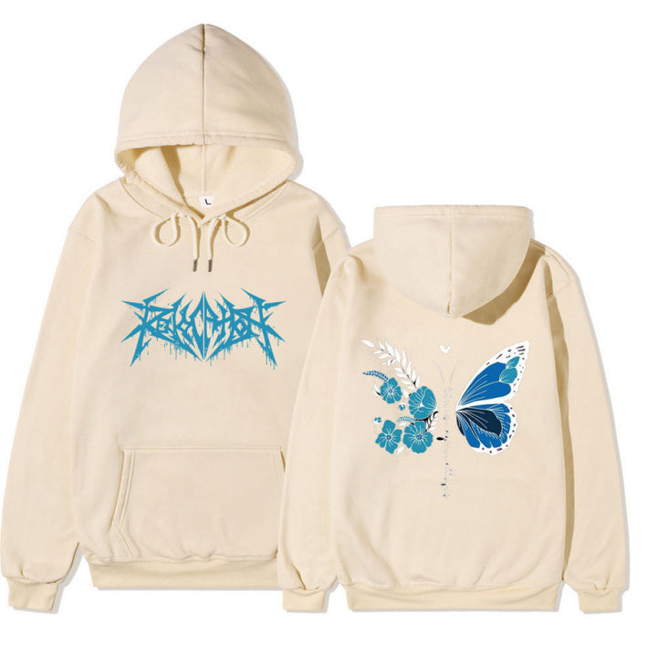 Women's hoodie with unique butterfly and flower motif Lune London
