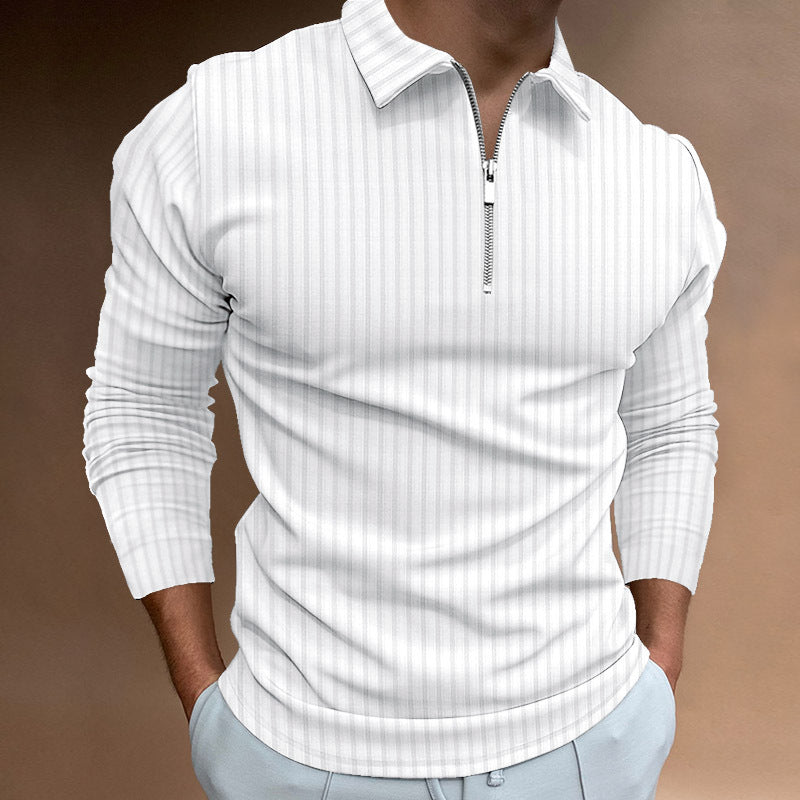 Men's Stylish Polo Shirt with Zipper Lune London