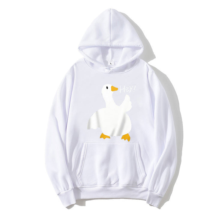 Women's hoodie with playful duck motif Chic & Stil