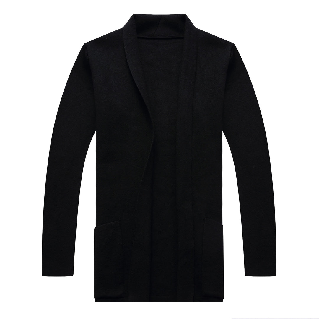 Casual knitted cardigan for men with an open cut and practical pockets Lune London