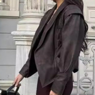 Lune London Women's Biker Jacket in Faux Leather