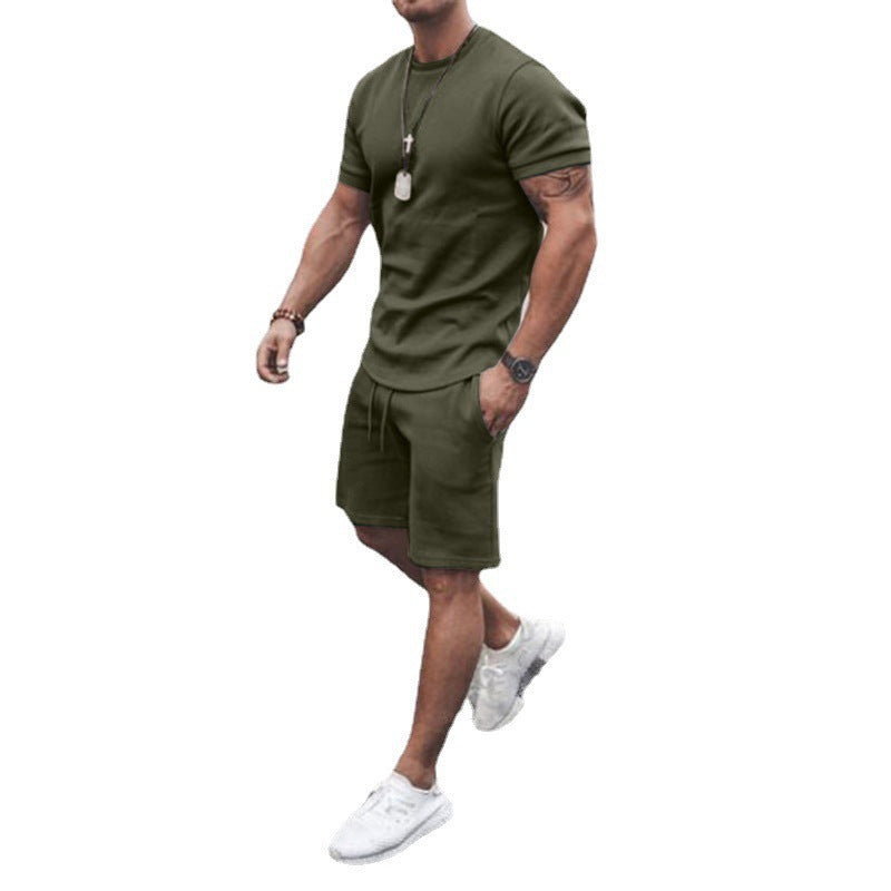 Men's summer sports set with breathable t-shirt and shorts Lune London