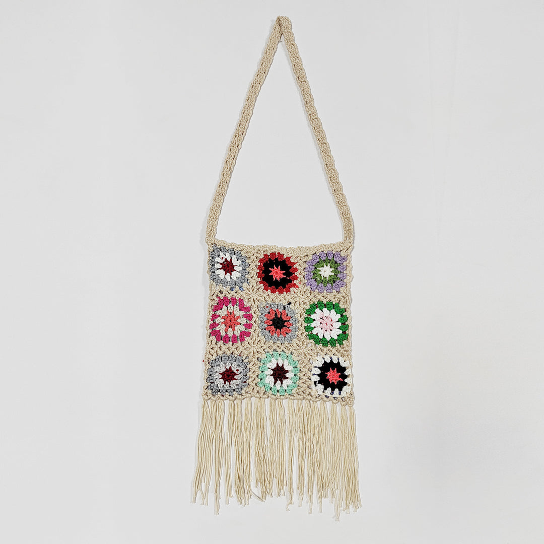 Boho crochet shoulder bag for women Lune London