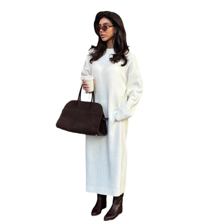 Ladies' knit dress with elegant waist Lune London