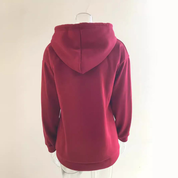 Women's hoodie with button details and practical pockets Lune London