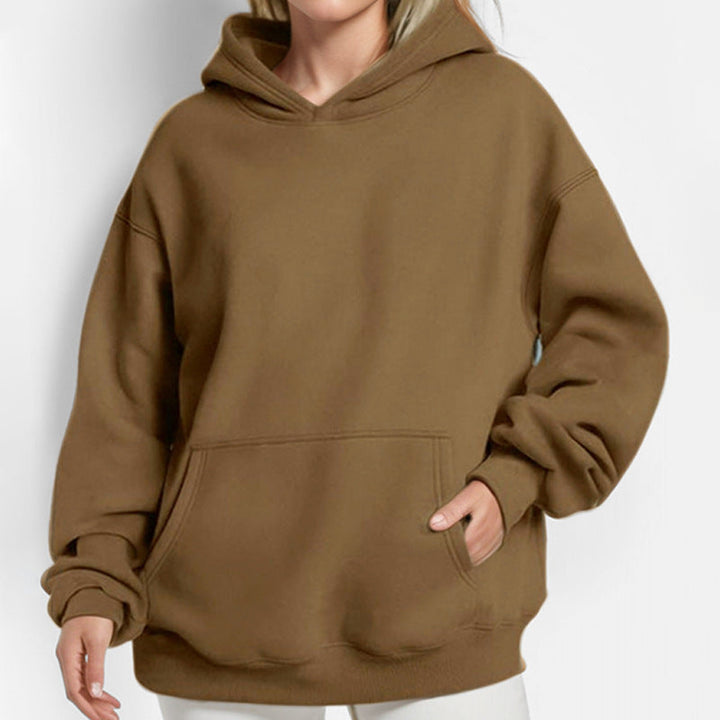 Women's Loose Hoodie Made Of Soft Fleece with Kangaroo Pocket Lune London
