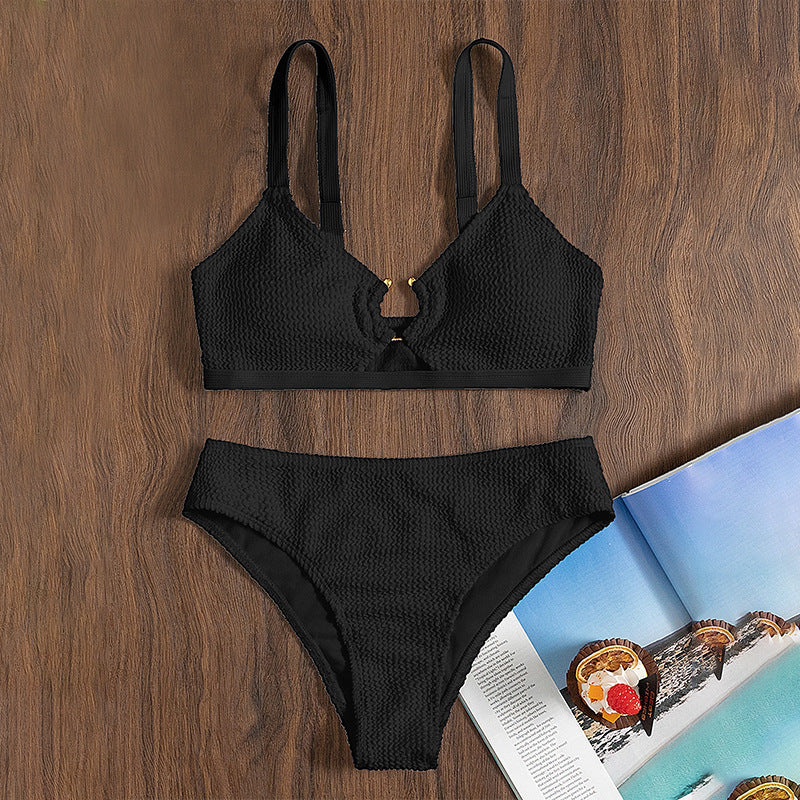 Ladies bikini set cut-out textured Lune London