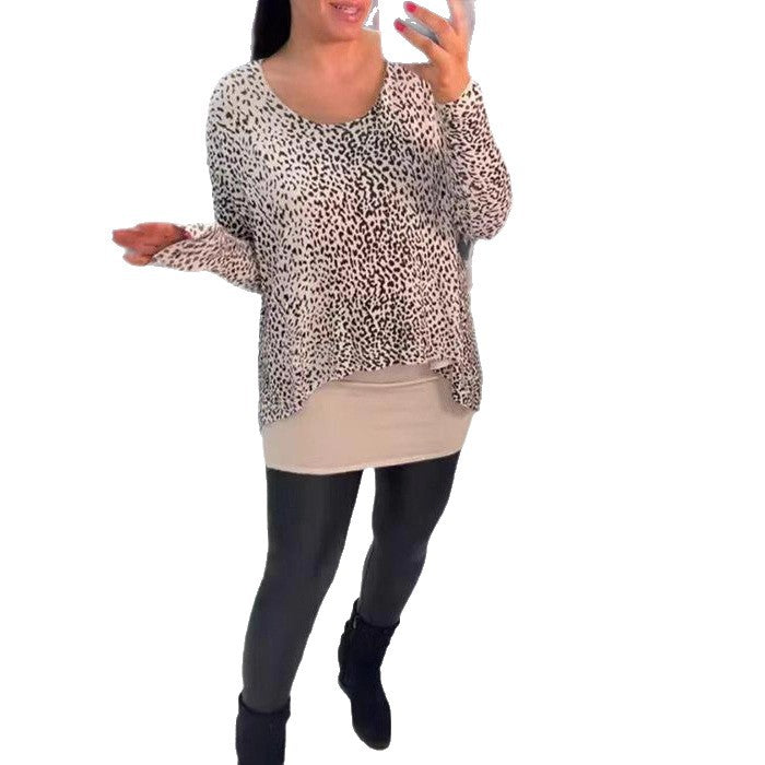 Top féminin décontracté avec imprimé animal et tissu léger Chic & Stil