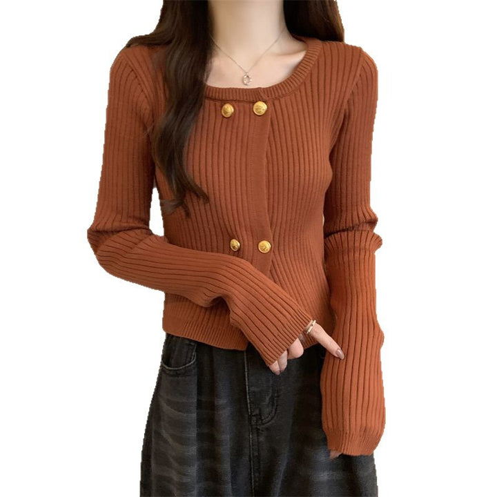 Cardigan Tricoté pour Femmes avec Détails de Boutons Décoratifs Chic & Stil